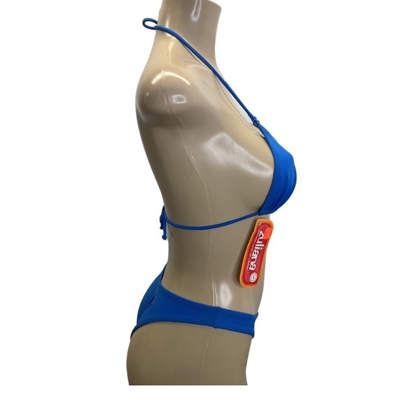 Zuliana Size Small Blue Triangle Bikini Set. Made in USA. New With Tags - Picture 3 of 7